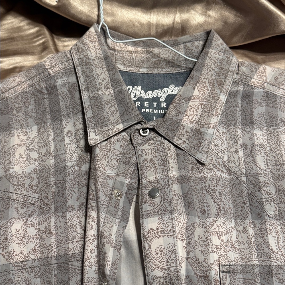 Wrangler Retro Gray Paisley Shirt